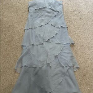 Elegant Layered Dress in Soft Blue